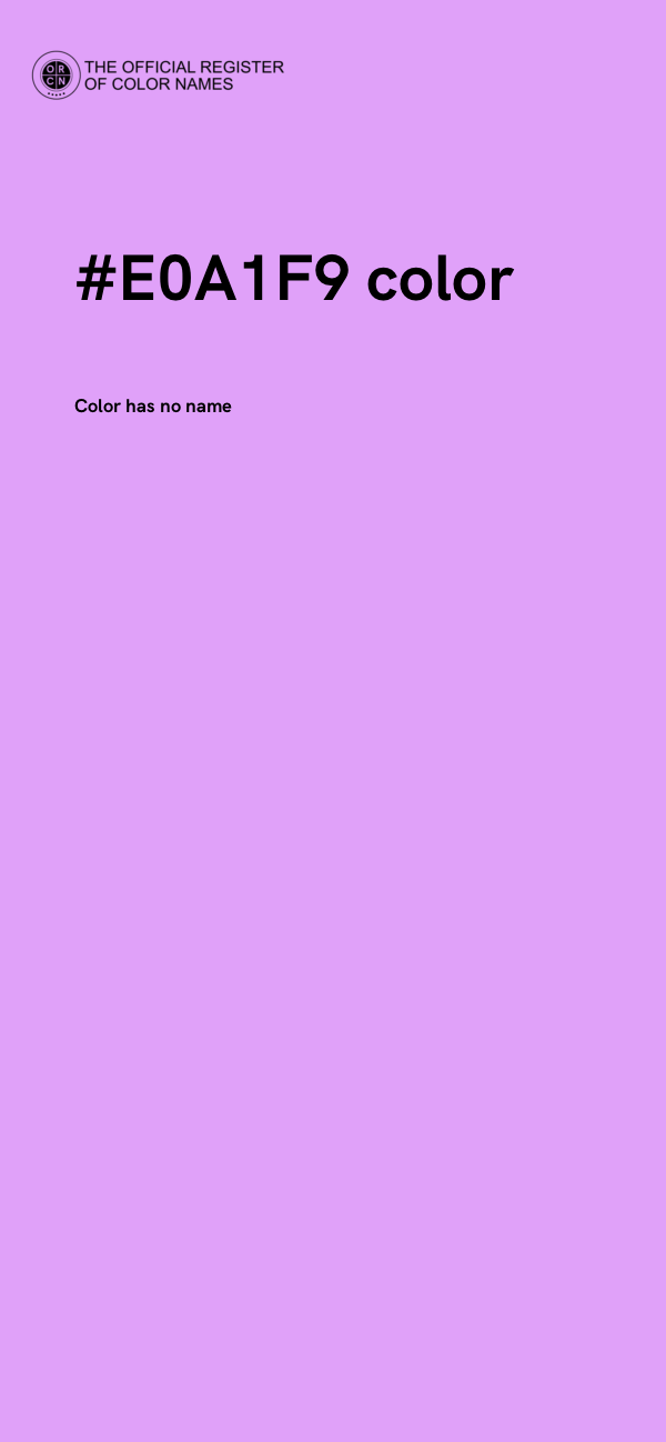 #E0A1F9 color image