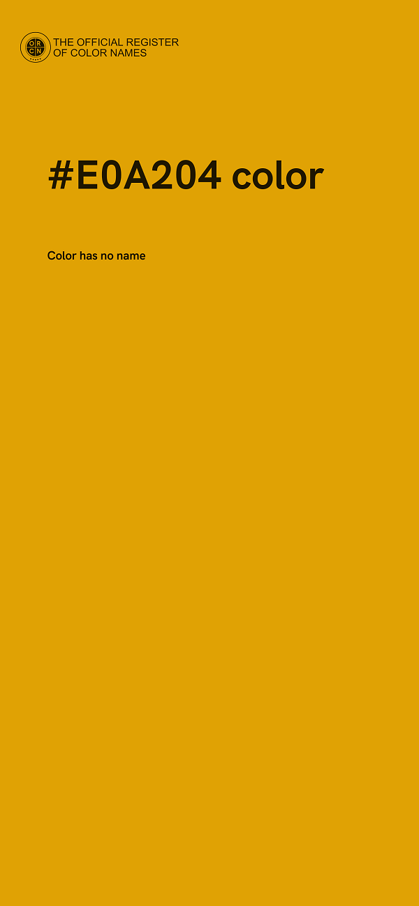 #E0A204 color image