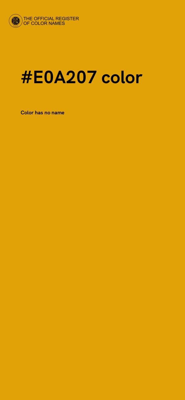 #E0A207 color image