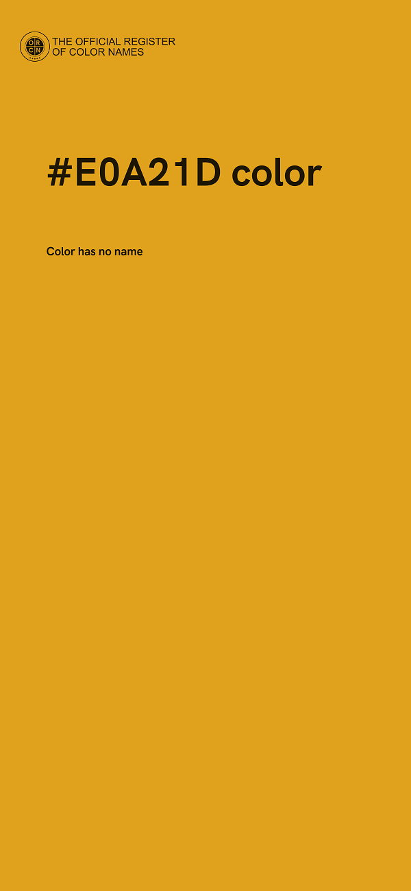 #E0A21D color image
