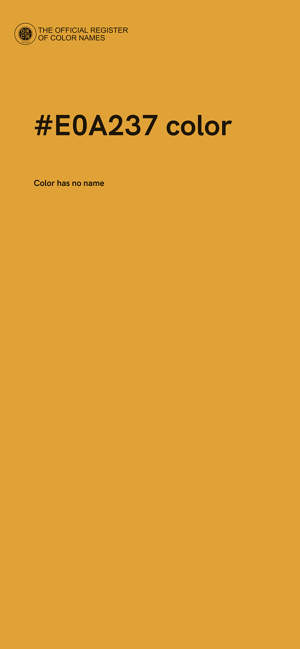 #E0A237 color image