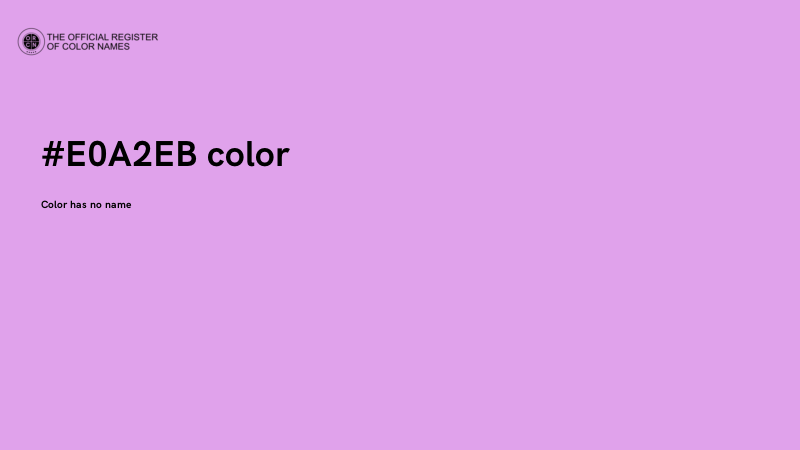 #E0A2EB color image
