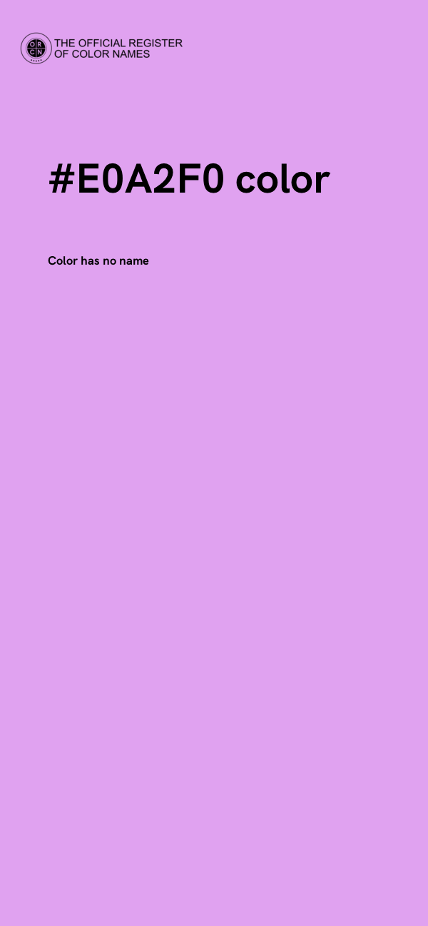 #E0A2F0 color image