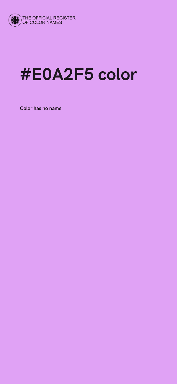#E0A2F5 color image