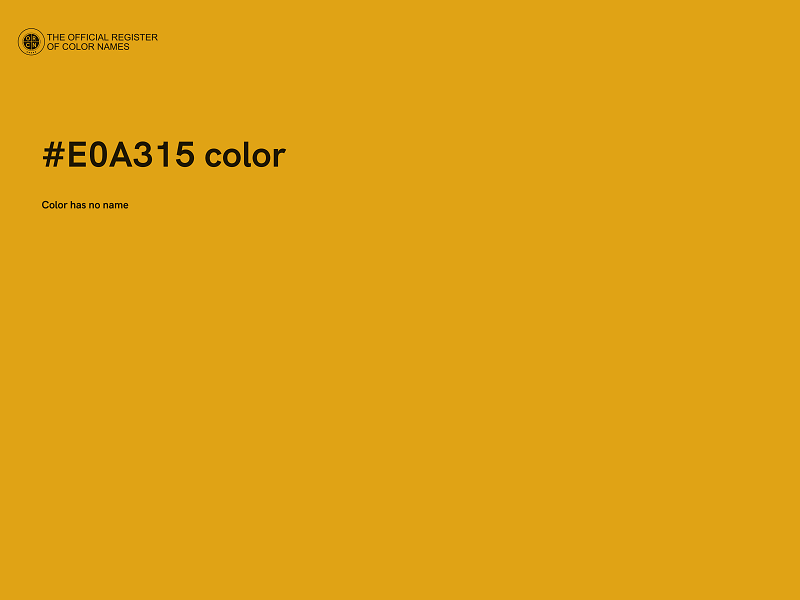 #E0A315 color image