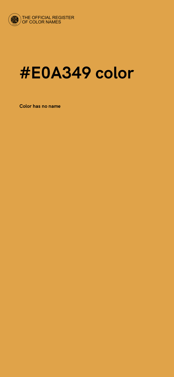 #E0A349 color image