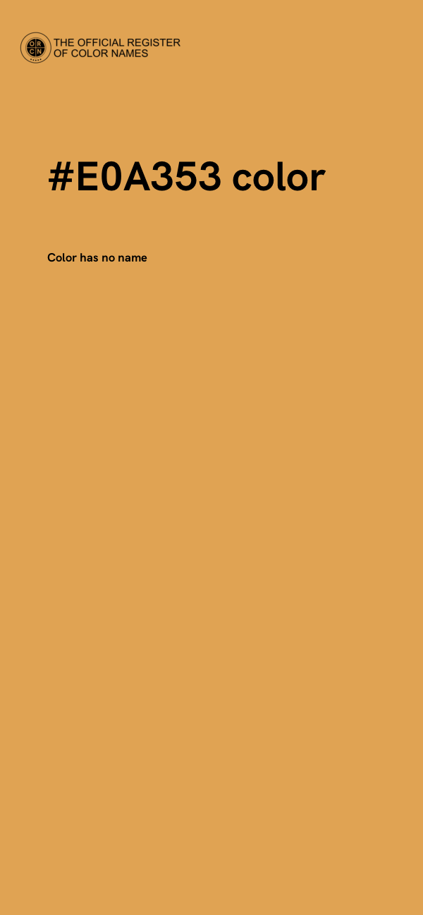#E0A353 color image