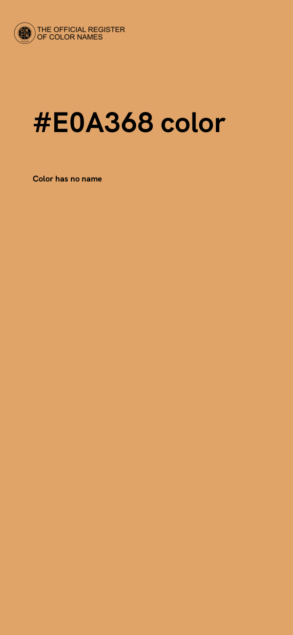#E0A368 color image