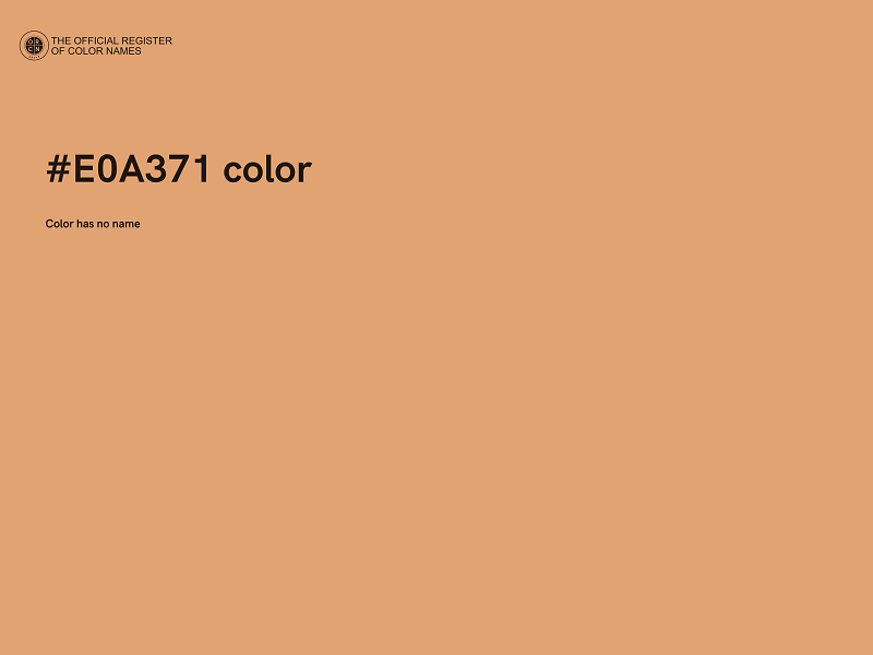 #E0A371 color image