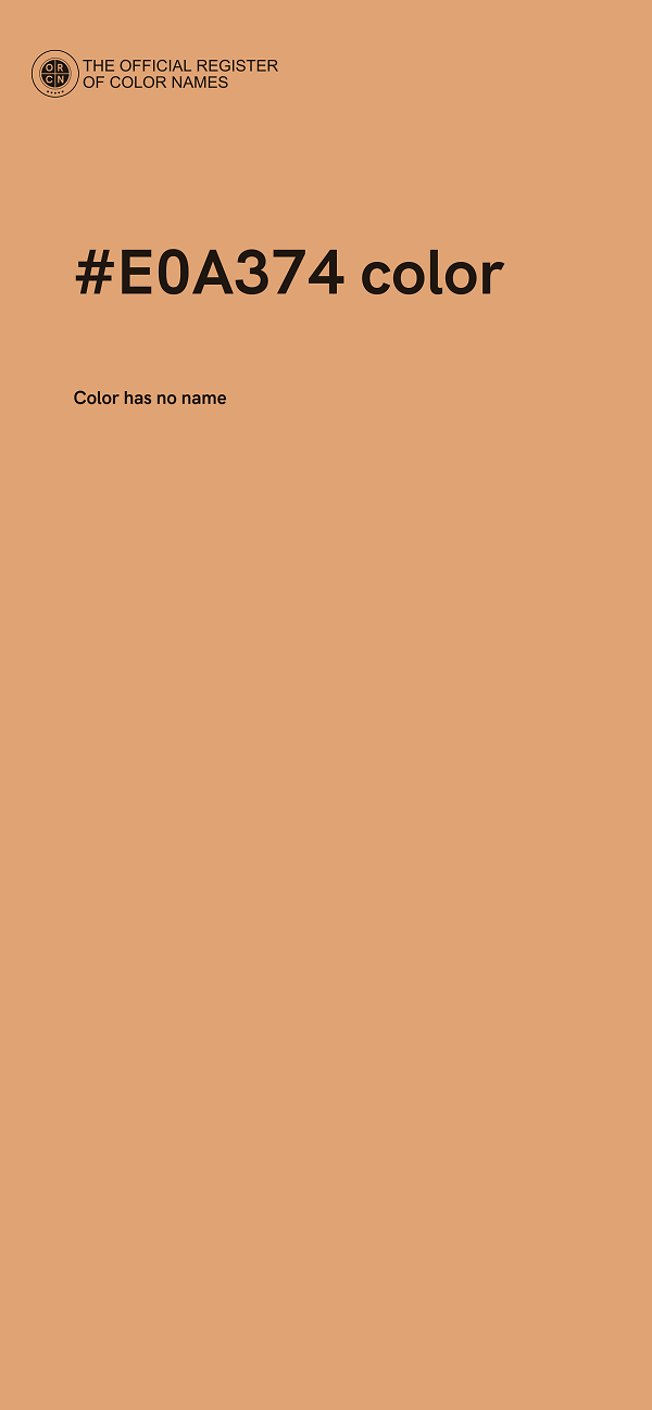 #E0A374 color image