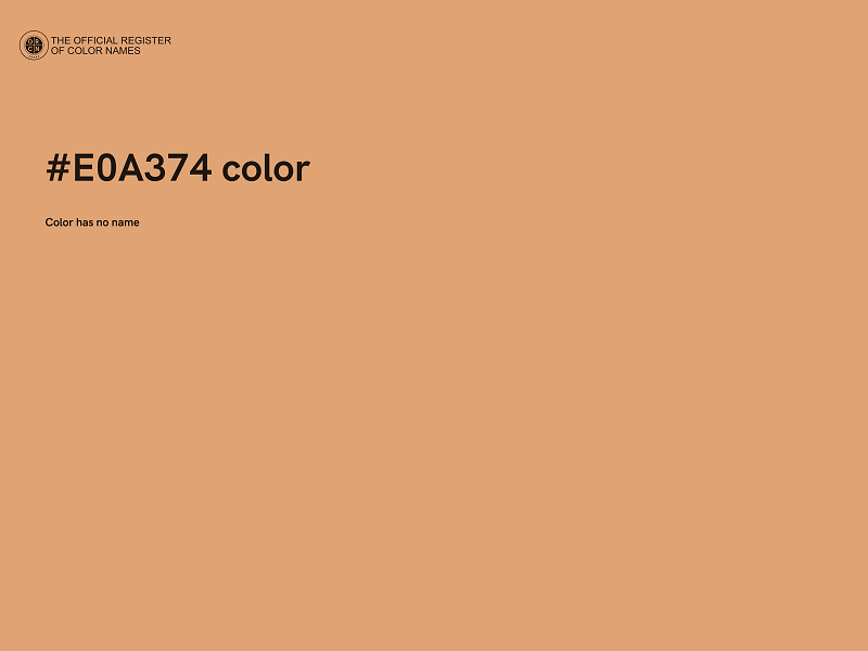 #E0A374 color image