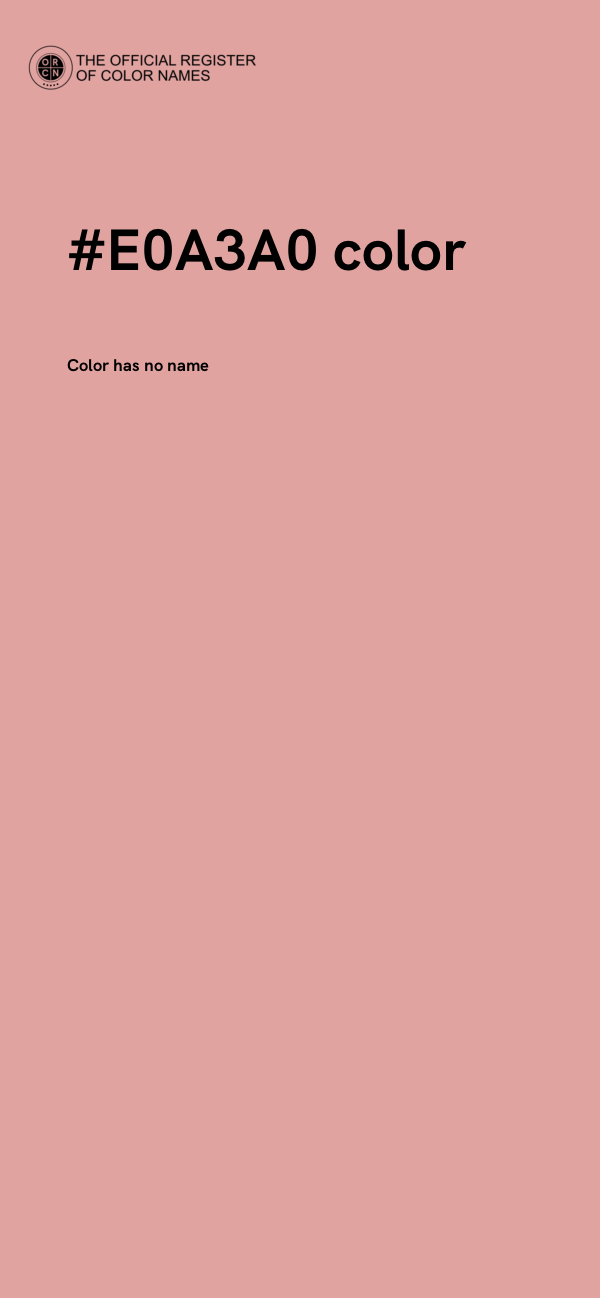 #E0A3A0 color image