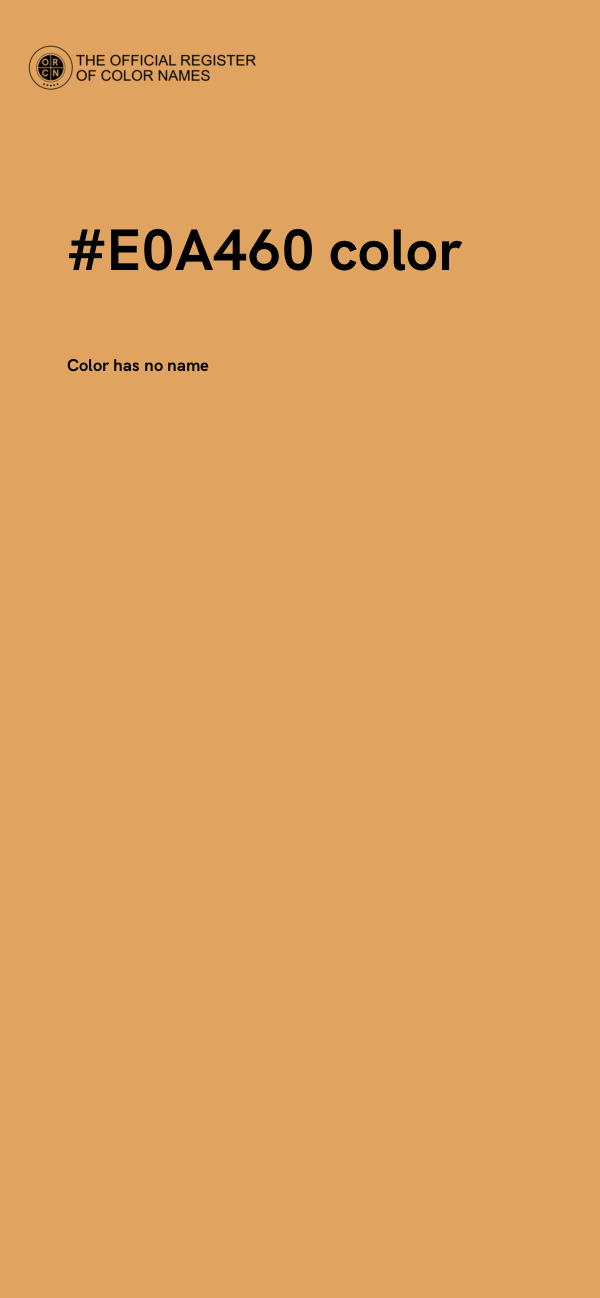 #E0A460 color image