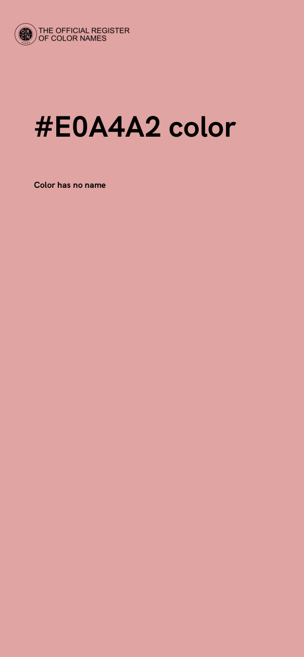 #E0A4A2 color image