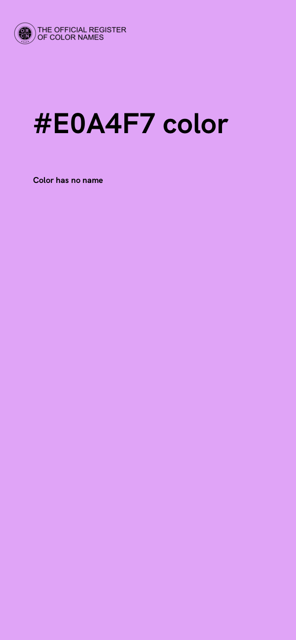#E0A4F7 color image