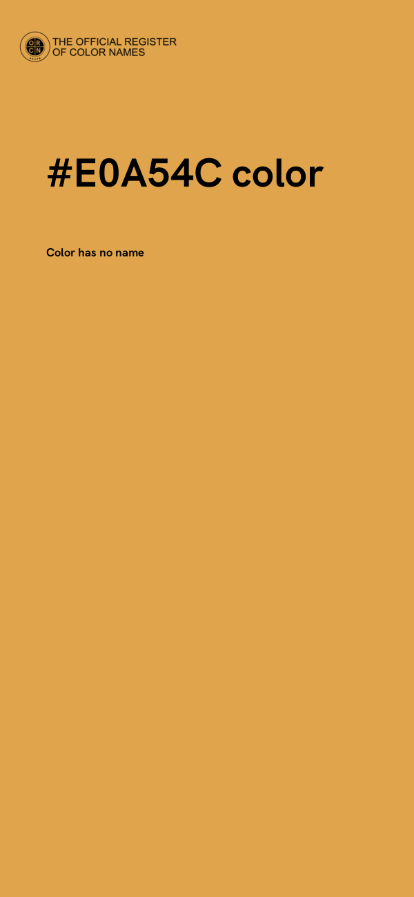 #E0A54C color image