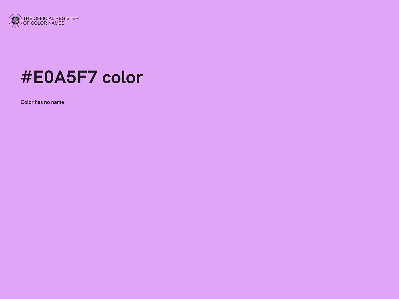 #E0A5F7 color image