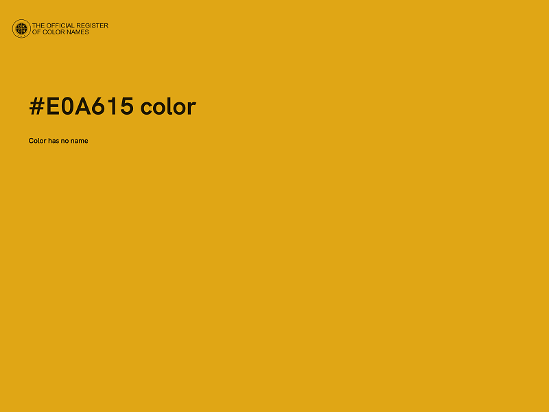 #E0A615 color image