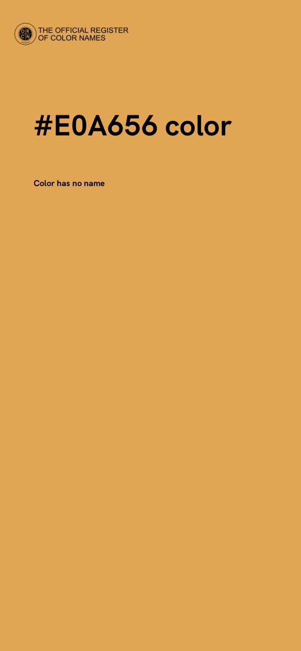 #E0A656 color image
