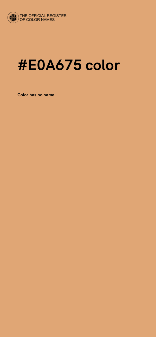 #E0A675 color image