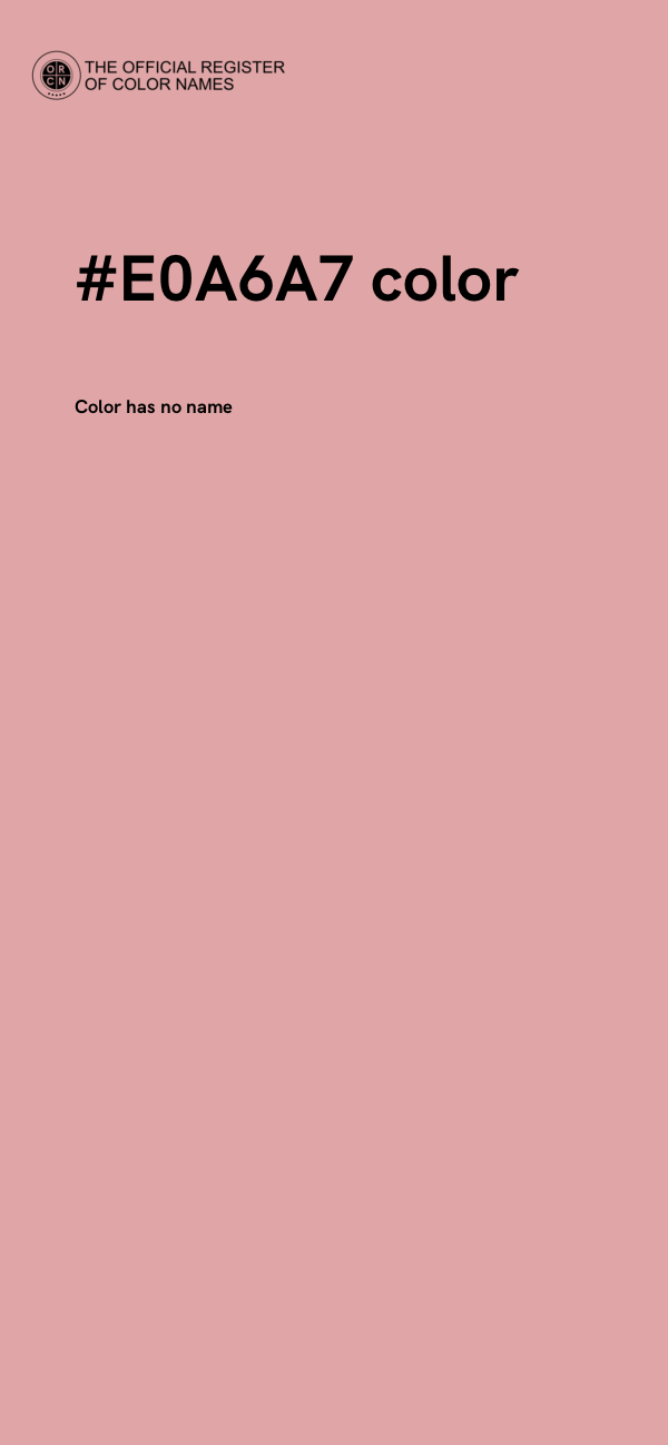 #E0A6A7 color image
