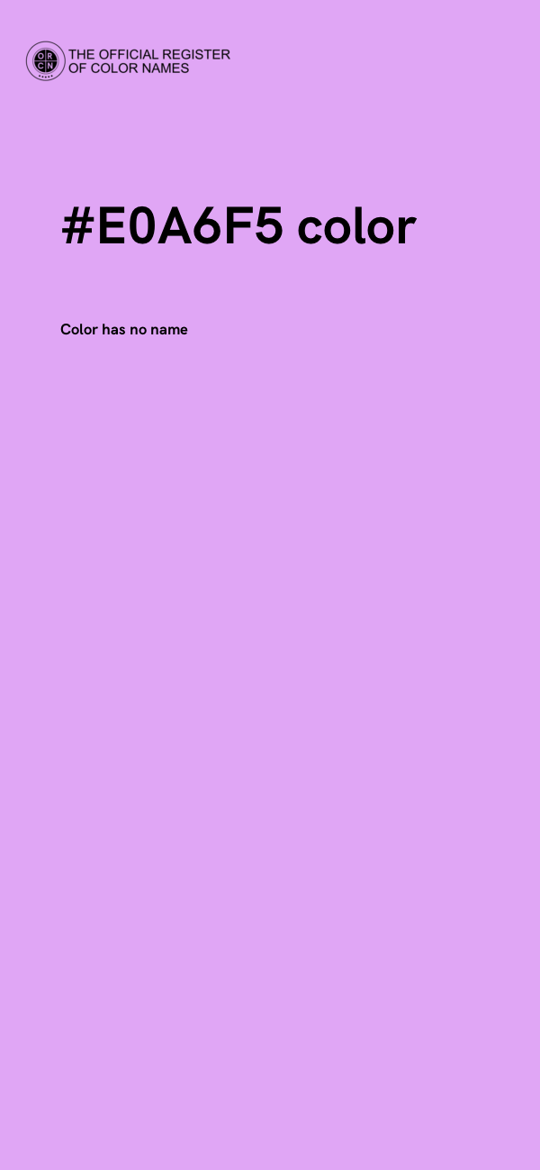 #E0A6F5 color image