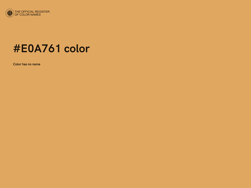 #E0A761 color image