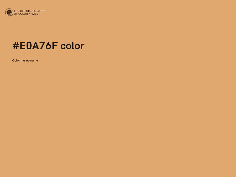 #E0A76F color image