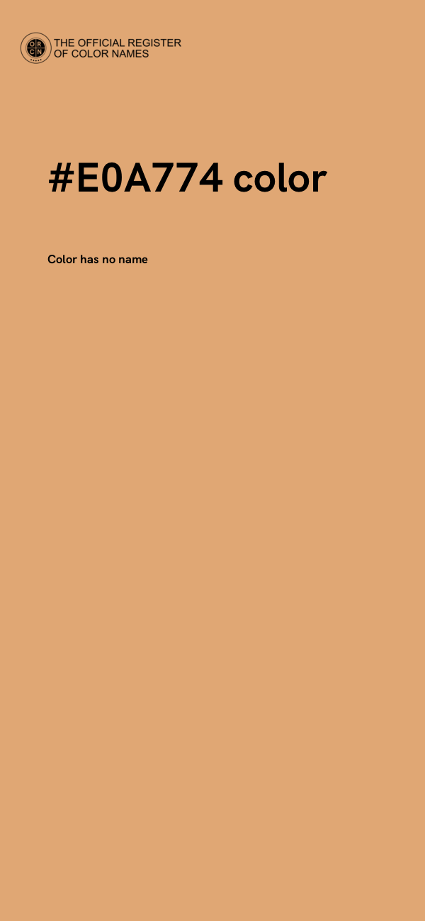 #E0A774 color image