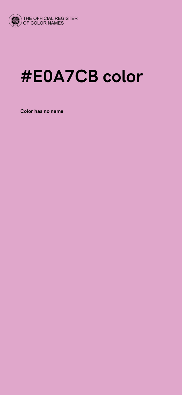 #E0A7CB color image