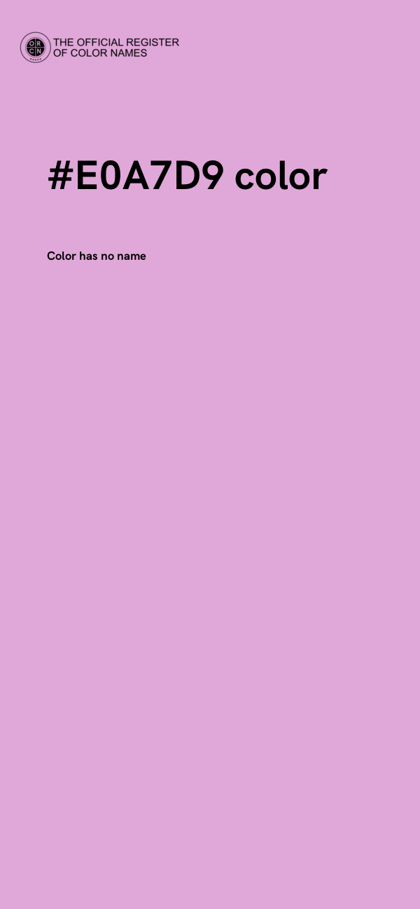 #E0A7D9 color image