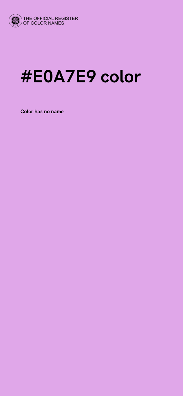 #E0A7E9 color image