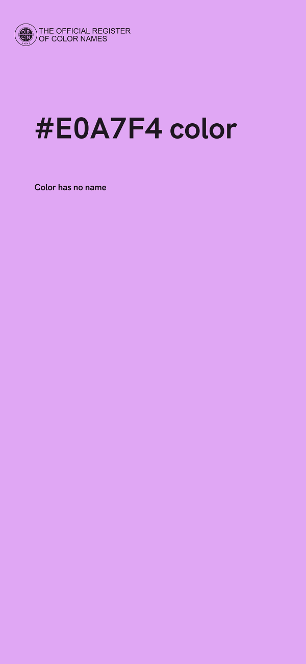 #E0A7F4 color image