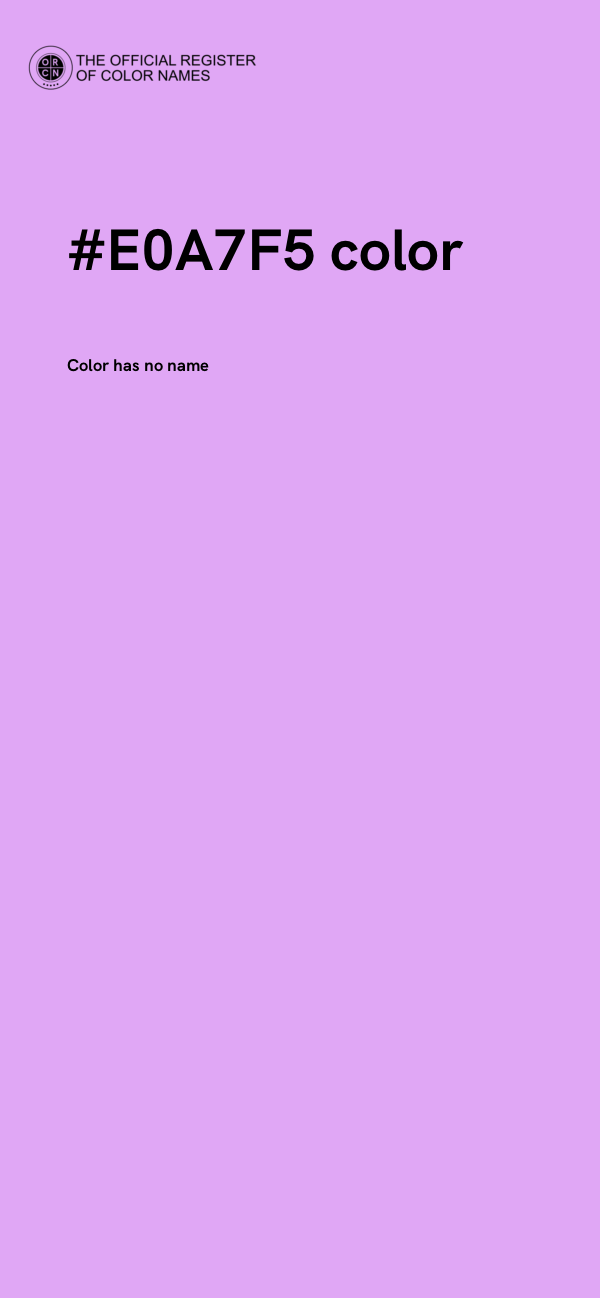 #E0A7F5 color image