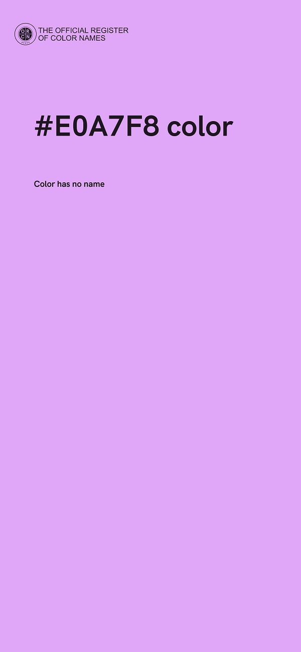#E0A7F8 color image