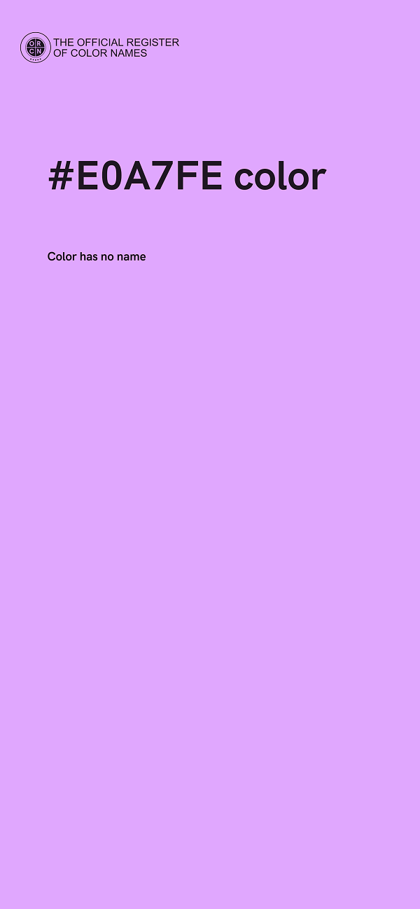 #E0A7FE color image