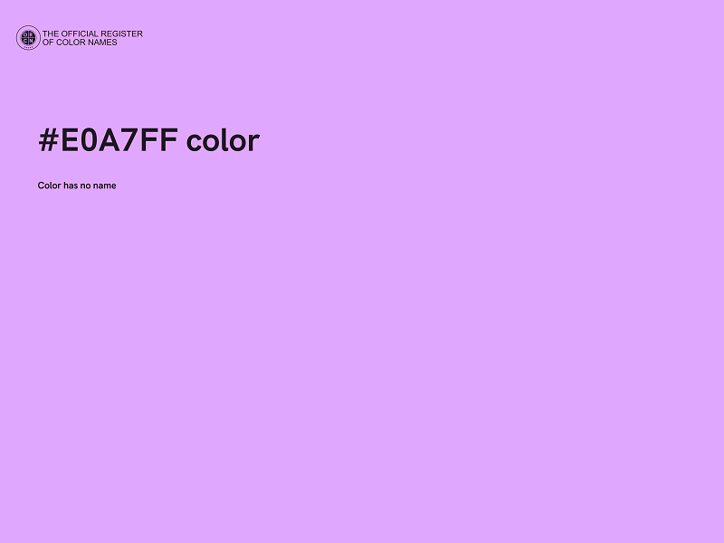 #E0A7FF color image