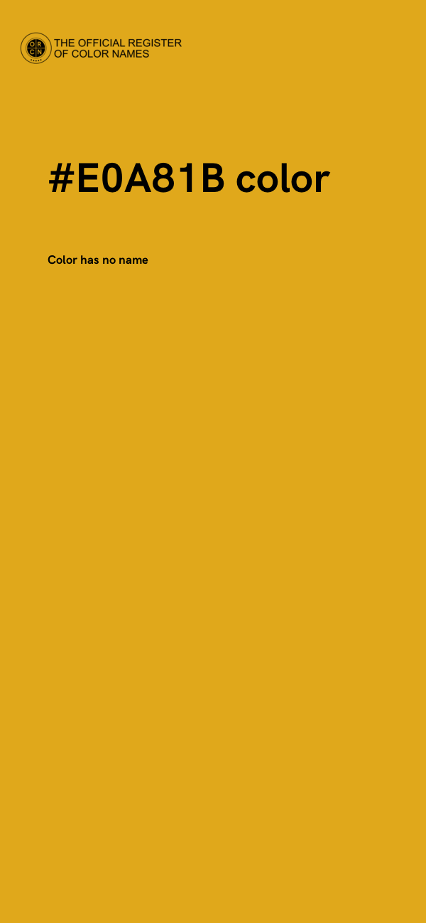#E0A81B color image