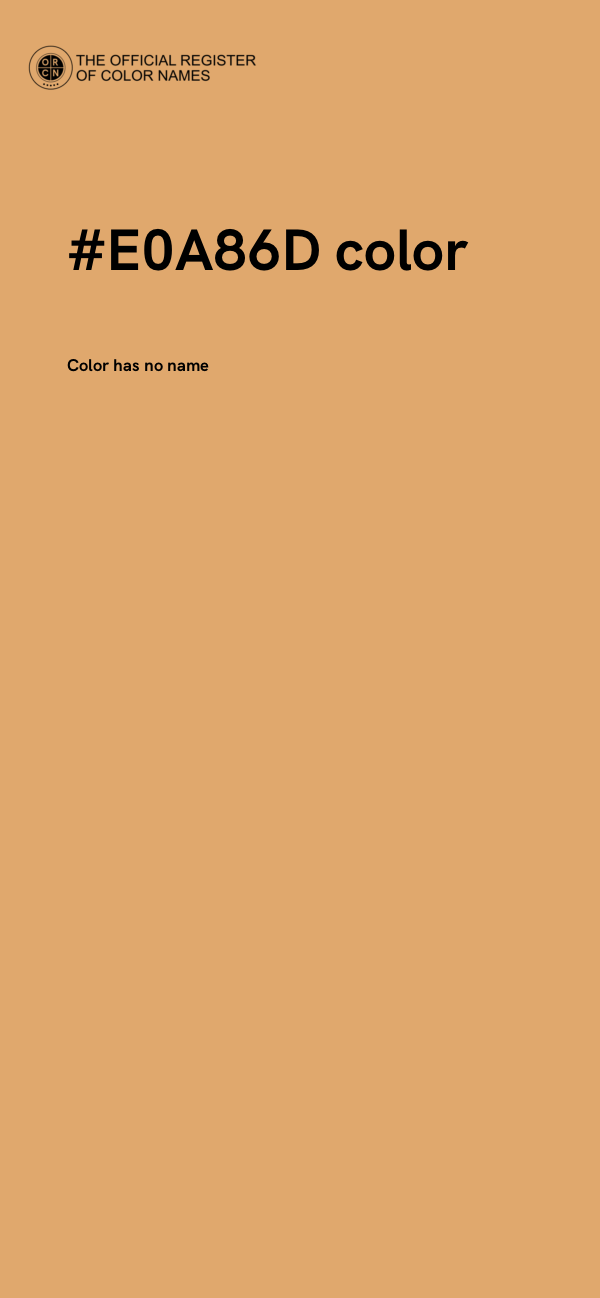 #E0A86D color image