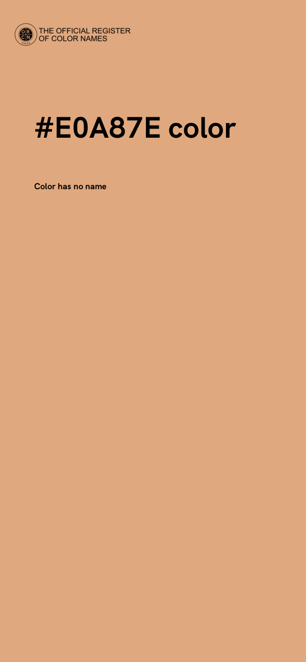 #E0A87E color image