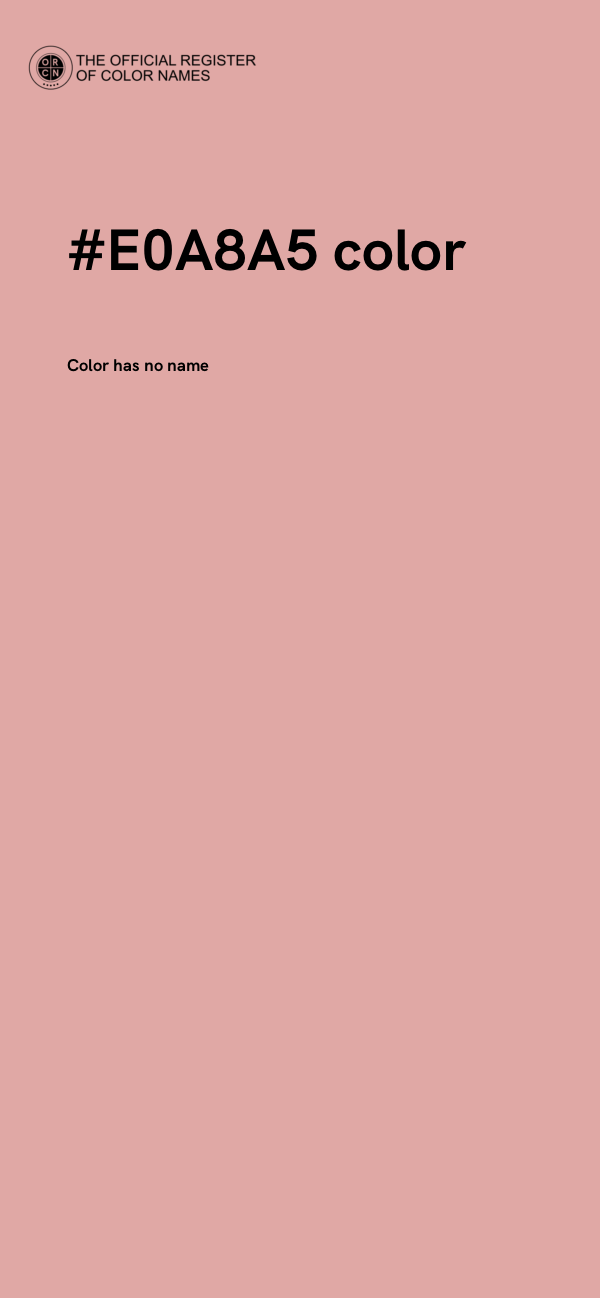 #E0A8A5 color image