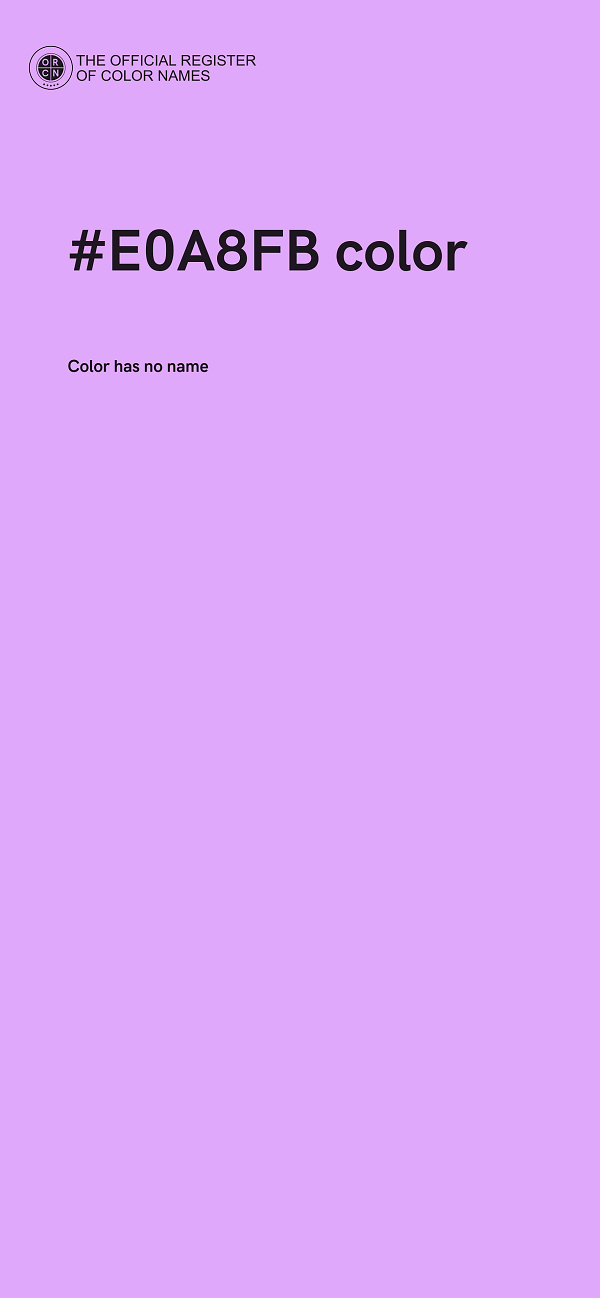 #E0A8FB color image