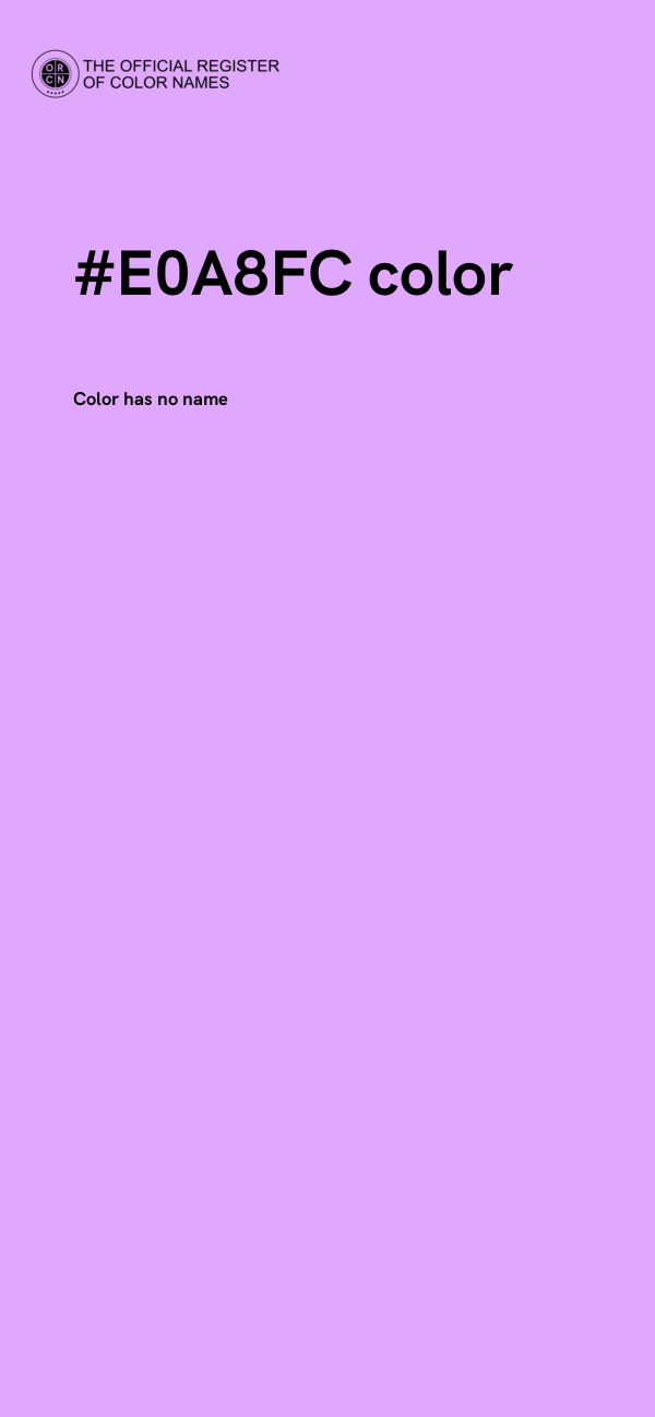 #E0A8FC color image