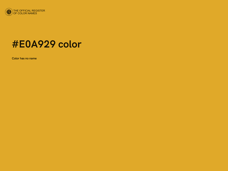 #E0A929 color image