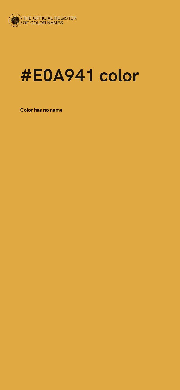 #E0A941 color image