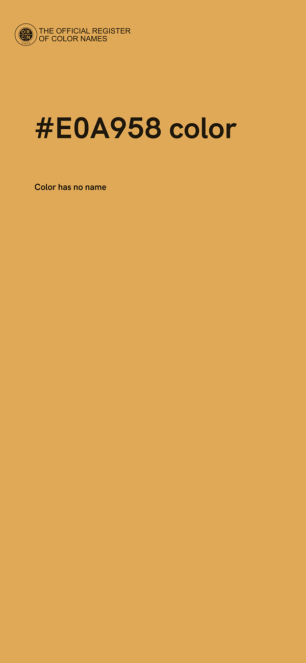 #E0A958 color image
