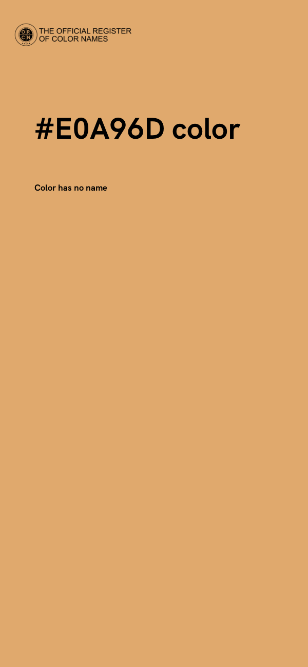 #E0A96D color image