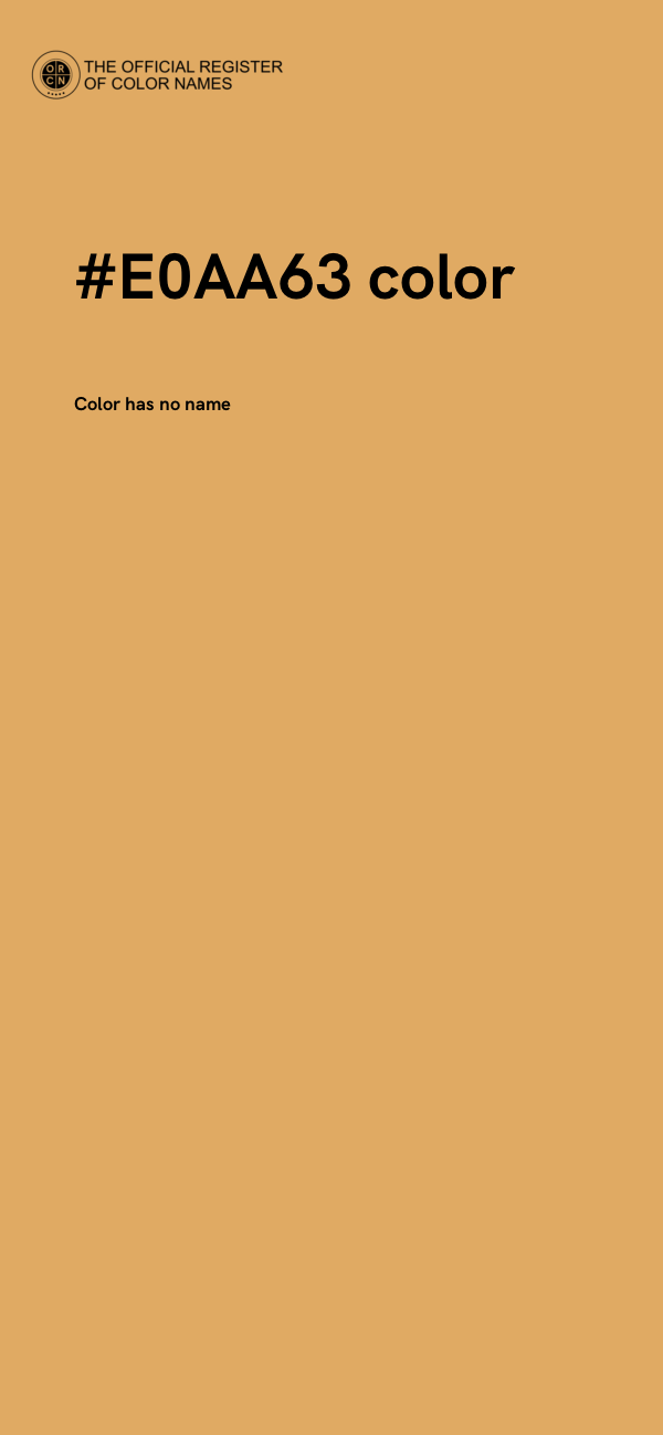 #E0AA63 color image