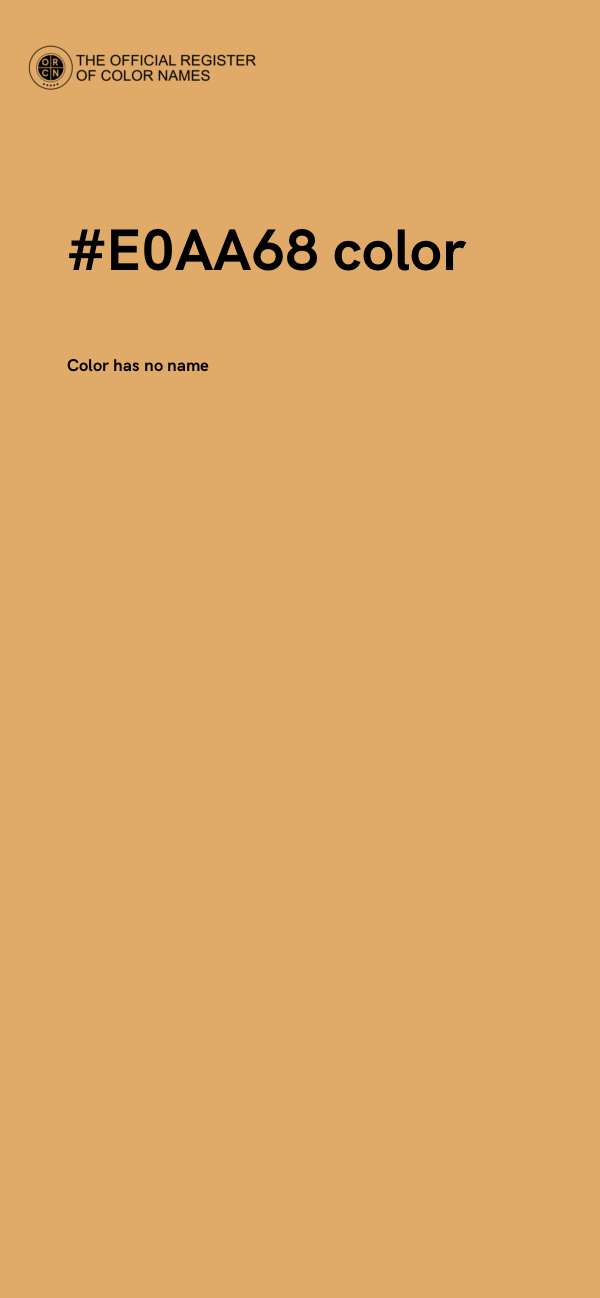 #E0AA68 color image