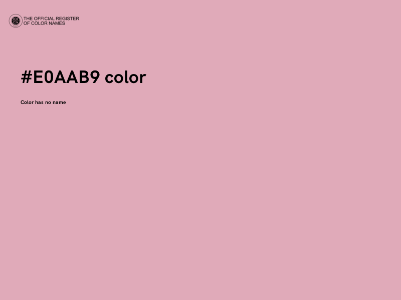 #E0AAB9 color image